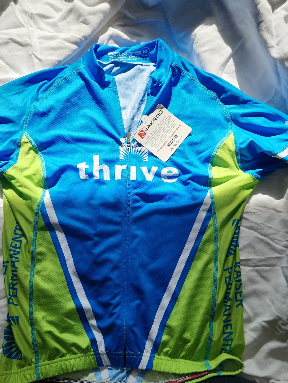 Jakroo-Men's Short Sleeve Cycling Jersey - Kaiser Permanente